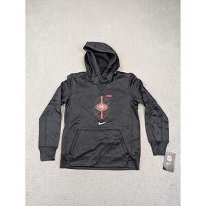 San Francisco 49ers Hoodie Sweatshirt Youth Medium Black NFL Football Nike New